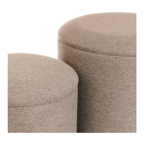 Gaiši brūni pufi (2 gab.) – Casa Selección-image-2