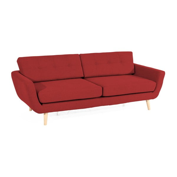 Sarkans trīsvietīgs dīvāns Max Winzer Melvin