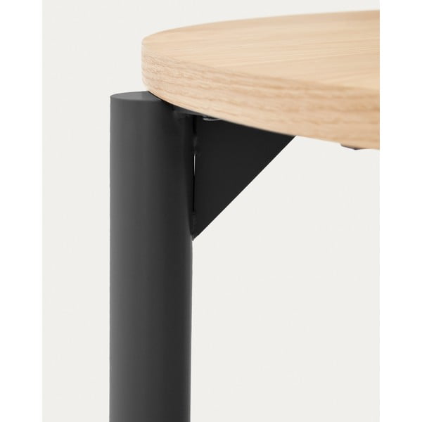 Dabīga toņa izvelkams ēdamgalds ar ozolkoka imitācijas galda virsmu 90x120 cm Montuiri – Kave Home-image-1