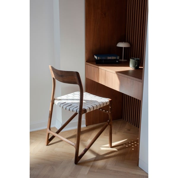 Balts/brūns pusdienu krēsls Fawn – Gazzda-image-1