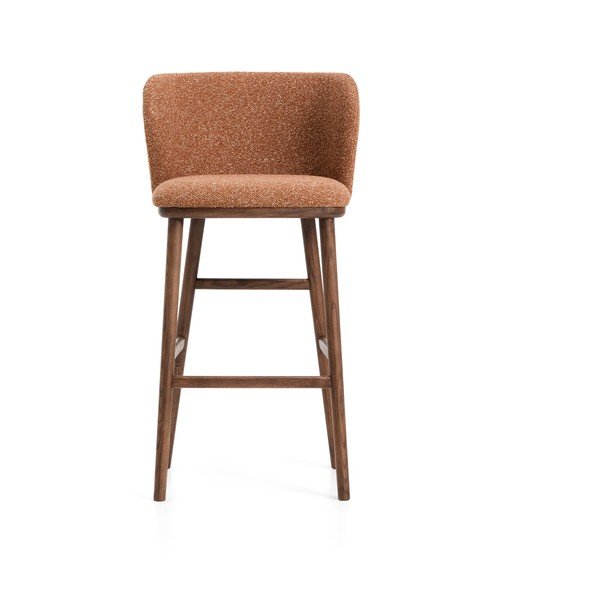 Terakotas oranžs polsterēts bāra krēsls (sēdekļa augstums 75 cm) Ciselia – Kave Home-image-4