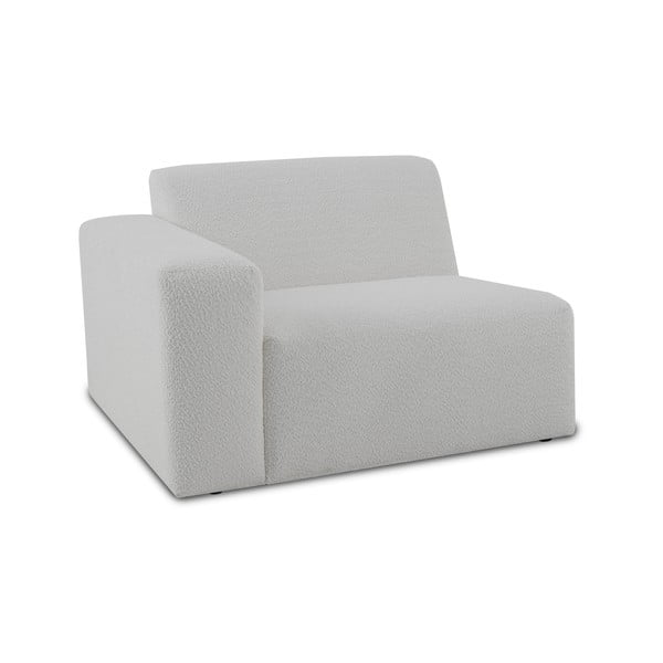 Balts modulārais dīvāns no buklē auduma (ar kreiso stūri) Roxy – Scandic-image-1