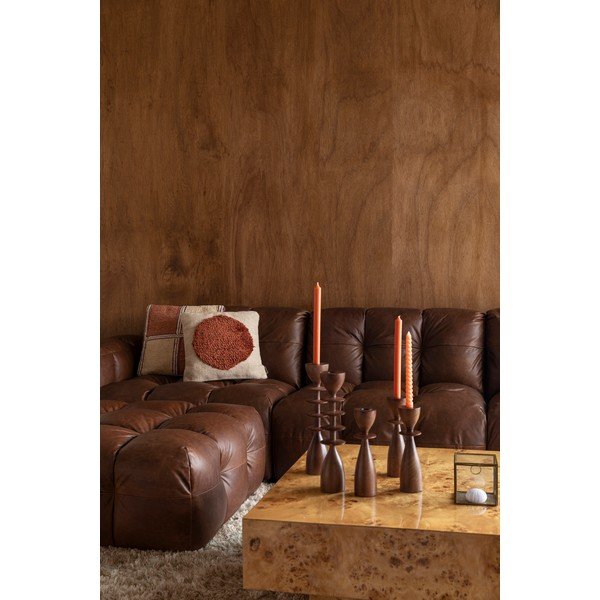 Brūns ādas modulārais dīvāns 364 cm Hackman – Dutchbone-image-4