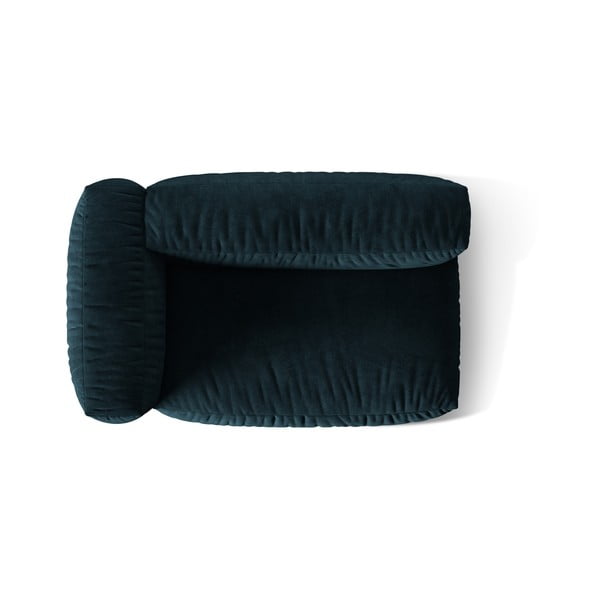 Tumši zila samta modulārā dīvāna daļa (ar kreiso stūri) Martina – Micadoni -image-3