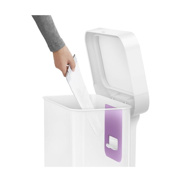 Balta tērauda atkritumu tvertne ar pedāli 55 l – simplehuman-image-1