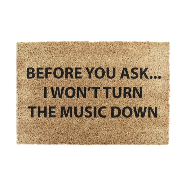 Kokosšķiedras kājslauķis 40x60 cm Loud Music – Artsy Doormats