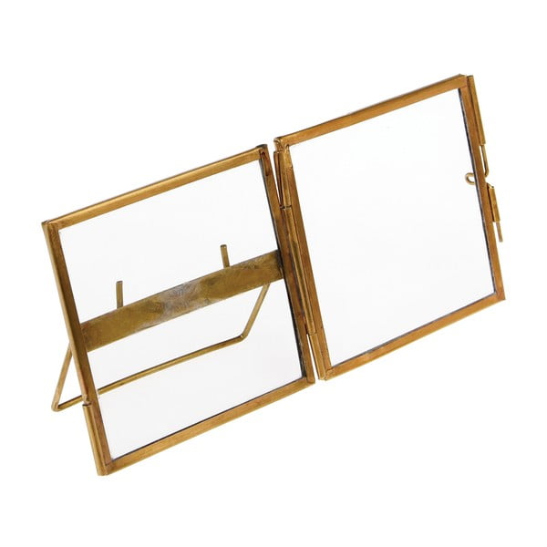 Zelta krāsas metāla stāvošs foto rāmis 8x8 cm – Rex London-image-4