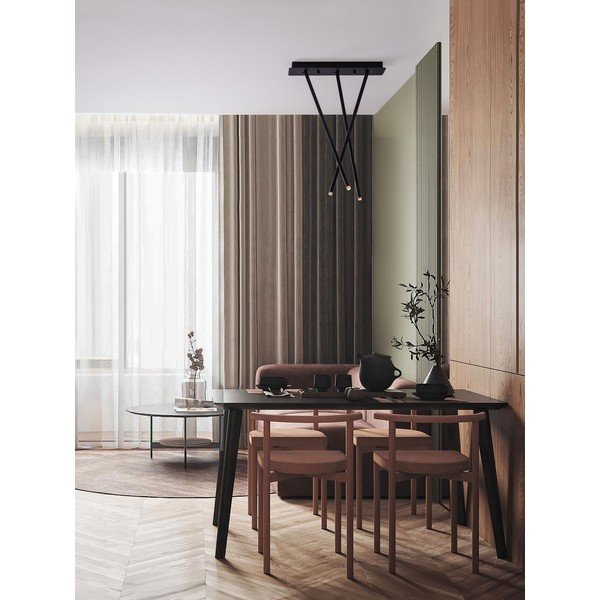 Matēti melna alumīnija LED griestu lampa ar saliekamu konstrukciju 10x45 cm Stilvi – Nova Luce-image-1
