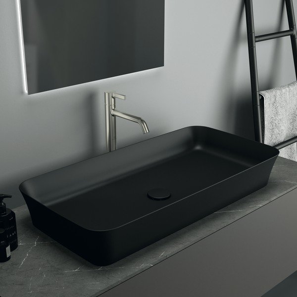 Matēti melns notekas aizbāznis ø 7 cm Ipalyss – Ideal Standard-image-1