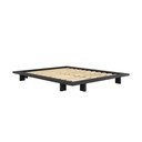 Melna priedes divguļamā gulta ar režģi 160x200 cm Japāna - Karup Design