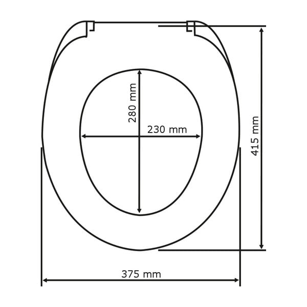 Pelēks tualetes poda sēdeklis ar vieglu aizvēršanu Wenko Samos, 44,5 x 37,5 cm-image-3