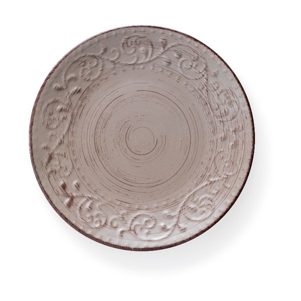 Smilšaini brūns Brandani Serendipity keramikas šķīvis, ⌀ 27,5 cm