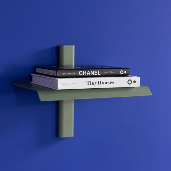 Dūmakaini zaļš metāla sienas plaukts 28 cm Hola – Spinder Design-image-1