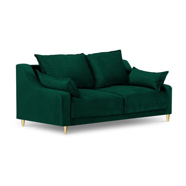 Zaļš divvietīgais dīvāns Mazzini Sofas Pansy, 150 cm