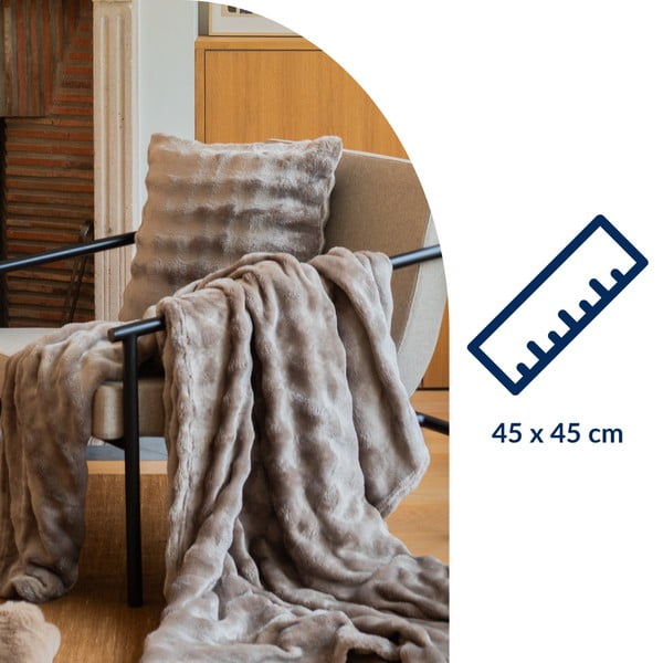 Mikroplīša dekoratīvais spilvens 45x45 cm Wave – Tiseco Home Studio-image-4