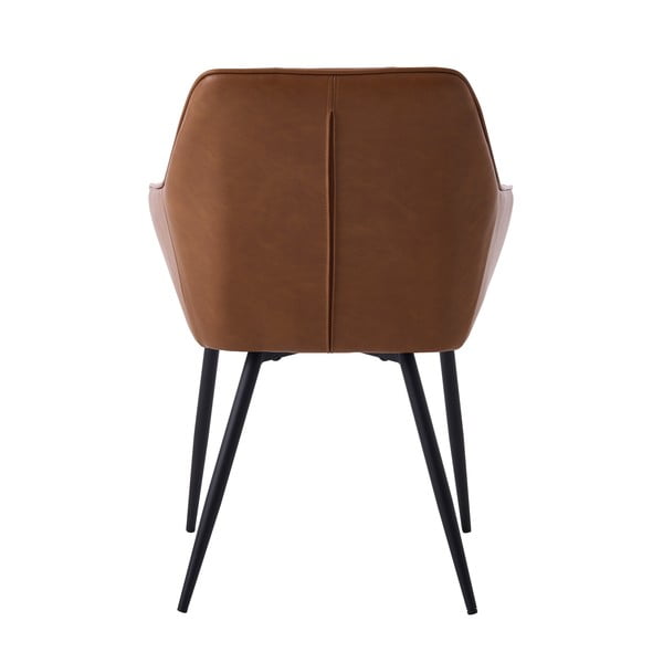 Brūni polsterēti ēdamistabas krēsli ar roku balstiem (2 gab.) Nolan Square – Unique Furniture-image-2