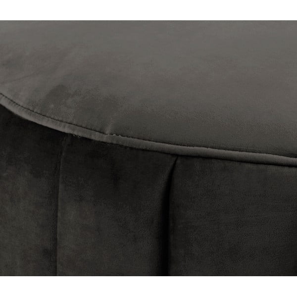 Brūni pelēks samta pufs Actona Doria, ⌀ 60 cm-image-1