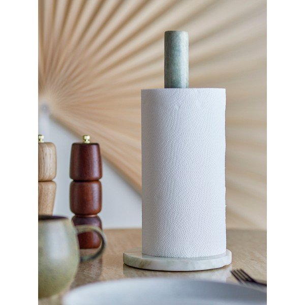 Gaiši zaļš marmora papīra dvieļu statīvs ø 15 cm Emy – Bloomingville-image-1