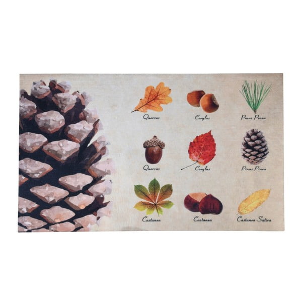 Paklājs ar lapu un augļu dizainu Esschert Design, 45,4 x 75 cm
