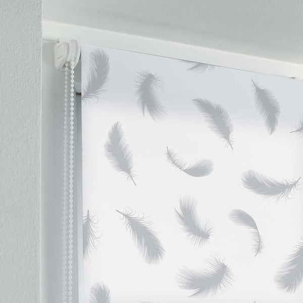 Balta tekstila žalūzija 60x90 cm Envolea – douceur d'intérieur-image-1