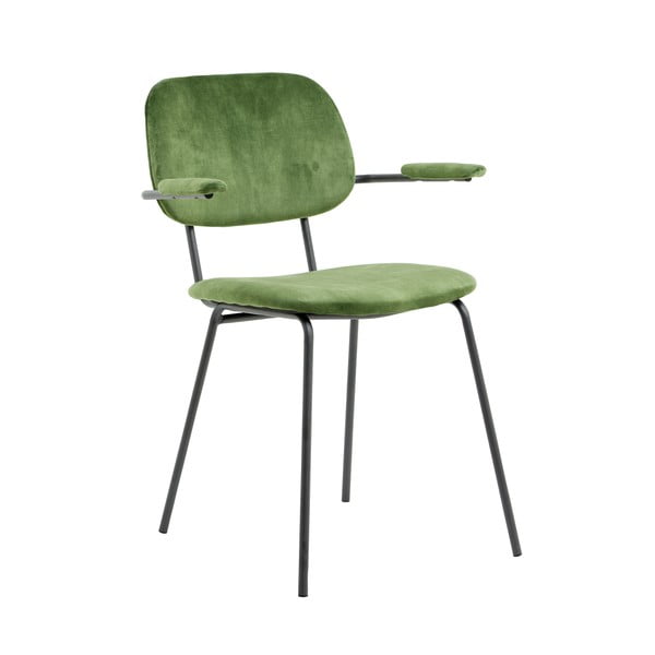 Zaļš samta ēdamistabas krēsls Emma – Light & Living