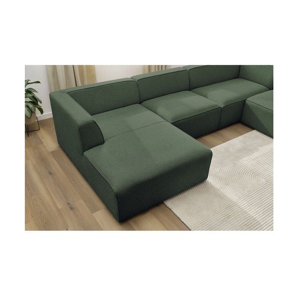 Zaļš modulārais stūra dīvāns (ar labo stūri/U veida) Megeve – Bobochic Paris-image-4