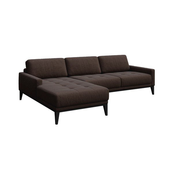 Brūns stūra dīvāns MESONICA Musso Tufted, kreisais stūris-image-2