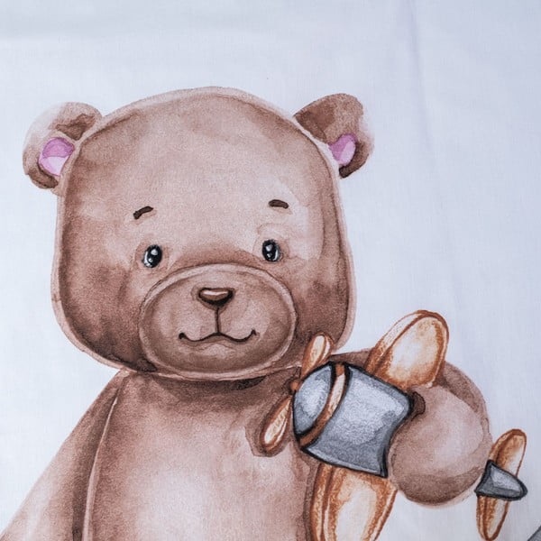 Kokvilnas bērnu gultas veļa 100x135 cm  Medvídek "Plane" – Jerry Fabrics-image-4