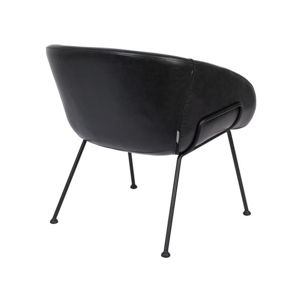 Melns mākslīgās ādas krēsls Zuiver Feston-image-4