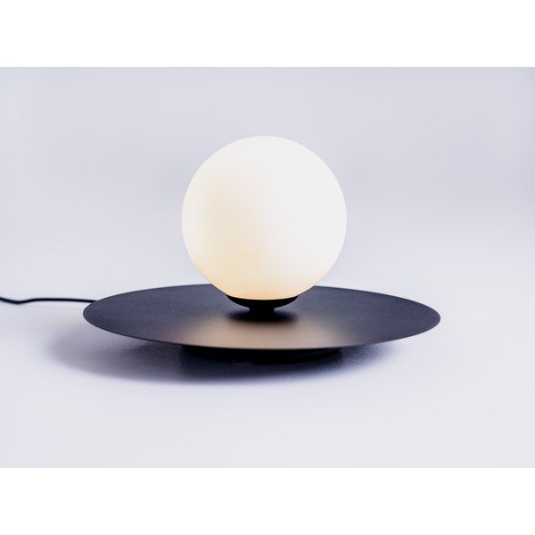 Melna galda lampa ar stikla abažūru (augstums 17 cm) Skiva Ball – CustomForm-image-4