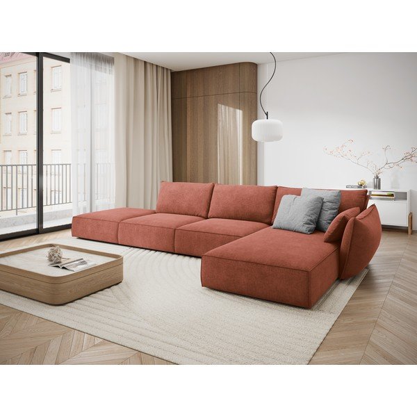 Sarkans stūra dīvāns (labais stūris) Vanda – Mazzini Sofas-image-1