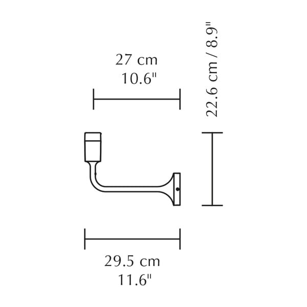 Misiņa krāsas metāla sienas lampa bez abažūra Santé – UMAGE-image-4