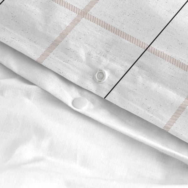 Kokvilnas segas pārvalks Blanc Tartan, 200 x 200 cm-image-4