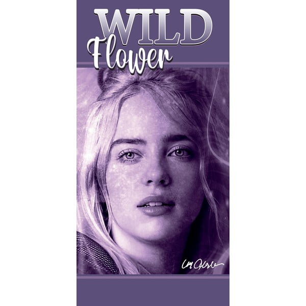 Violets kokvilnas bērnu dvielis 70x140 cm Billie Eilish – Jerry Fabrics