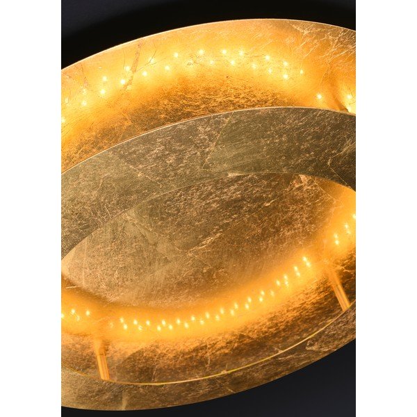 Zelta krāsas LED griestu lampa ar metāla abažūru 50x50 cm Merle – Candellux Lighting-image-1