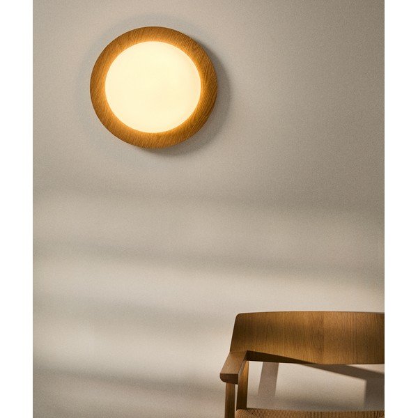 Dabīga toņa metāla LED sienas lampa ø 40 cm Novae – Kave Home-image-1