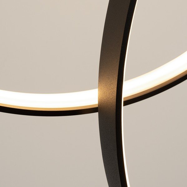 Melna alumīnija LED piekaramā lampa RIO – Thoro-image-4