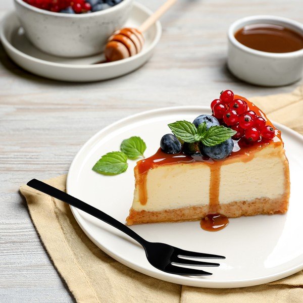 Melnas nerūsējošā tērauda deserta dakšas (2 gab.) Black – Orion-image-1