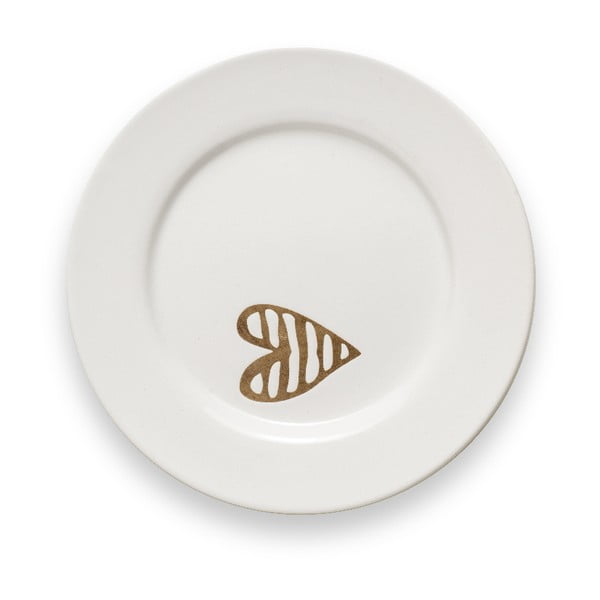 Balta keramikas deserta šķīvis Brandani Batticuore