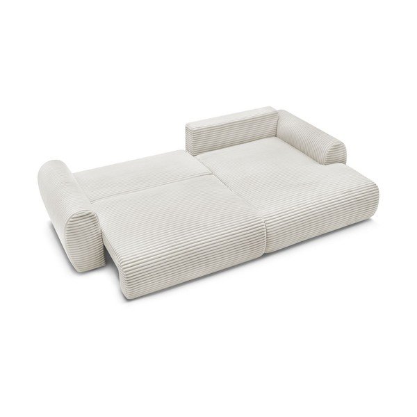 Krēmkrāsas velveta salokāms stūra dīvāns (ar labo stūri) Lucien – Bobochic Paris-image-4