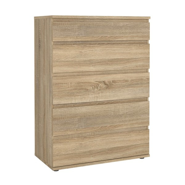 Dabīga toņa augsta kumode ar ozolkoka imitāciju 77x107 cm Nova – Tvilum-image-2