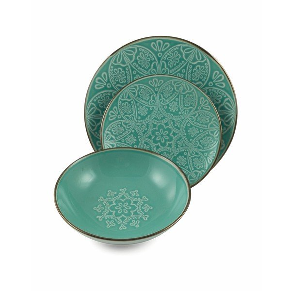 18 gabalu krāsainu keramikas trauku komplekts Villa d'Este Baku-image-1