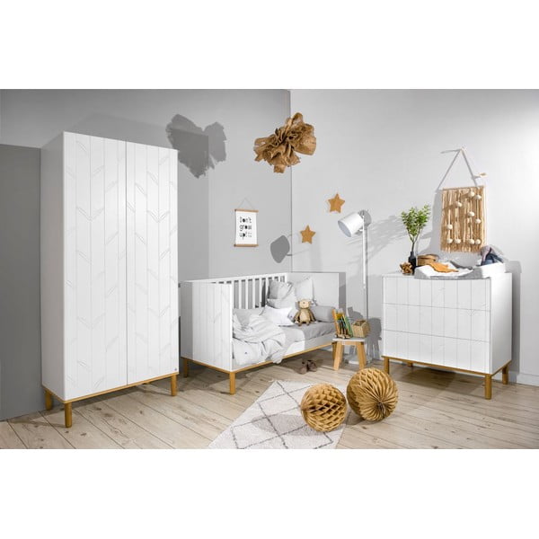 Balta bērnu kumode Toteme Botanic - BELLAMY-image-4