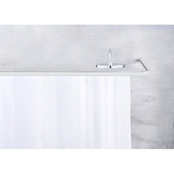 Spīdīgas sudraba krāsas dušas aizkaru stanga Era – Wenko-image-1