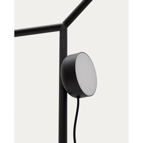 Melna LED stāvlampa ar regulējamu spilgtumu (augstums 160 cm) Orey – Kave Home-image-4