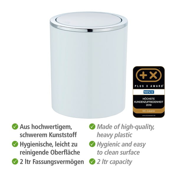 Balts atkritumu grozs Wenko Inca, 2 l-image-3