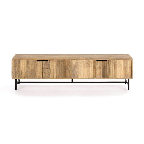 Dabīga toņa mango masīvkoka TV galdiņš 190x50x40 cm Mundra – MOME