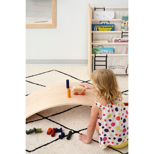 Bēšs auduma bērnu grāmatu plaukts 60x70 cm Animals – Folkifreckles-image-3