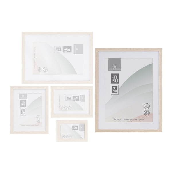 Dabīga toņa piekarināms foto rāmis 42x52 cm Sencillo – Casa Selección-image-2