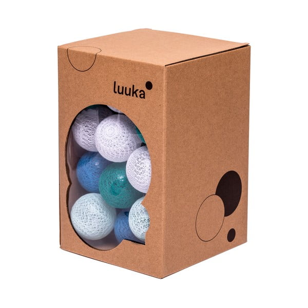 Tirkīza LED gaismiņu virtene ar baterijām LUKKA, 30 lampiņas-image-2